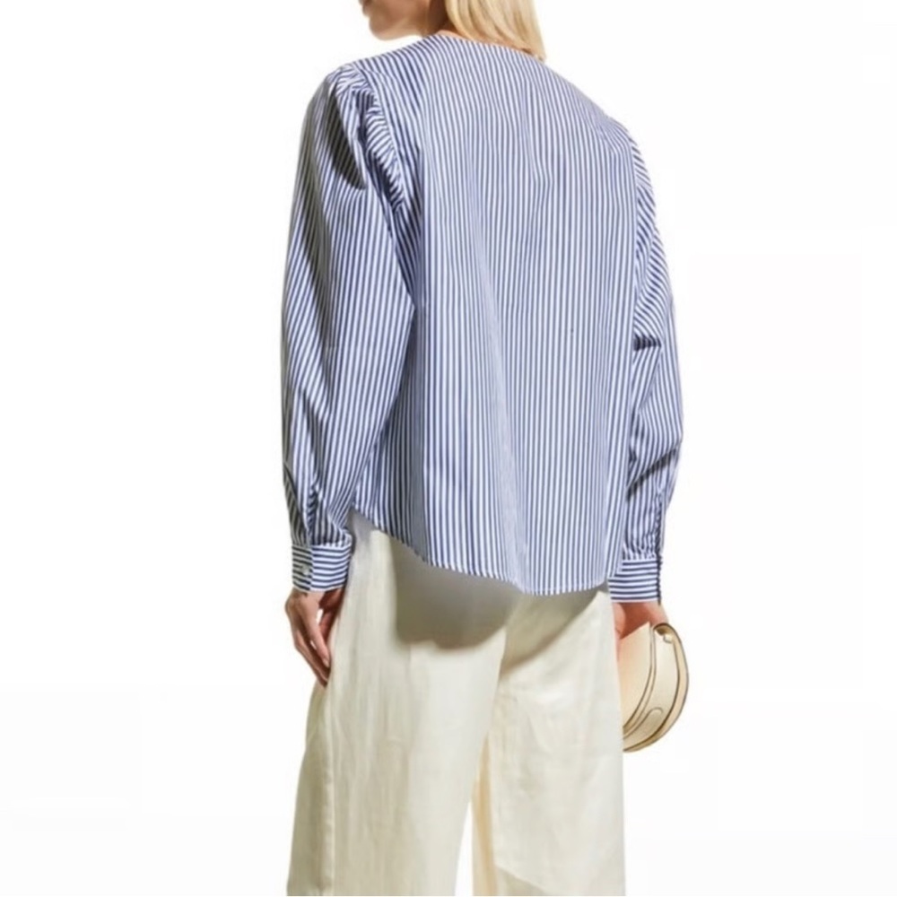 NWOT harshman Cari Striped Long-Sleeve Shirt XS - Picture 4 of 9